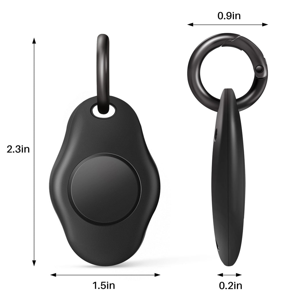 [4 Pack] AirTag Holder Keychain, IPX7 Waterproof Protective Air Tag Holder, Dropproof AirTag Keychain Cover, Full-Body Shockproof, Anti-Scratch, AirTag Case for Keys, Black