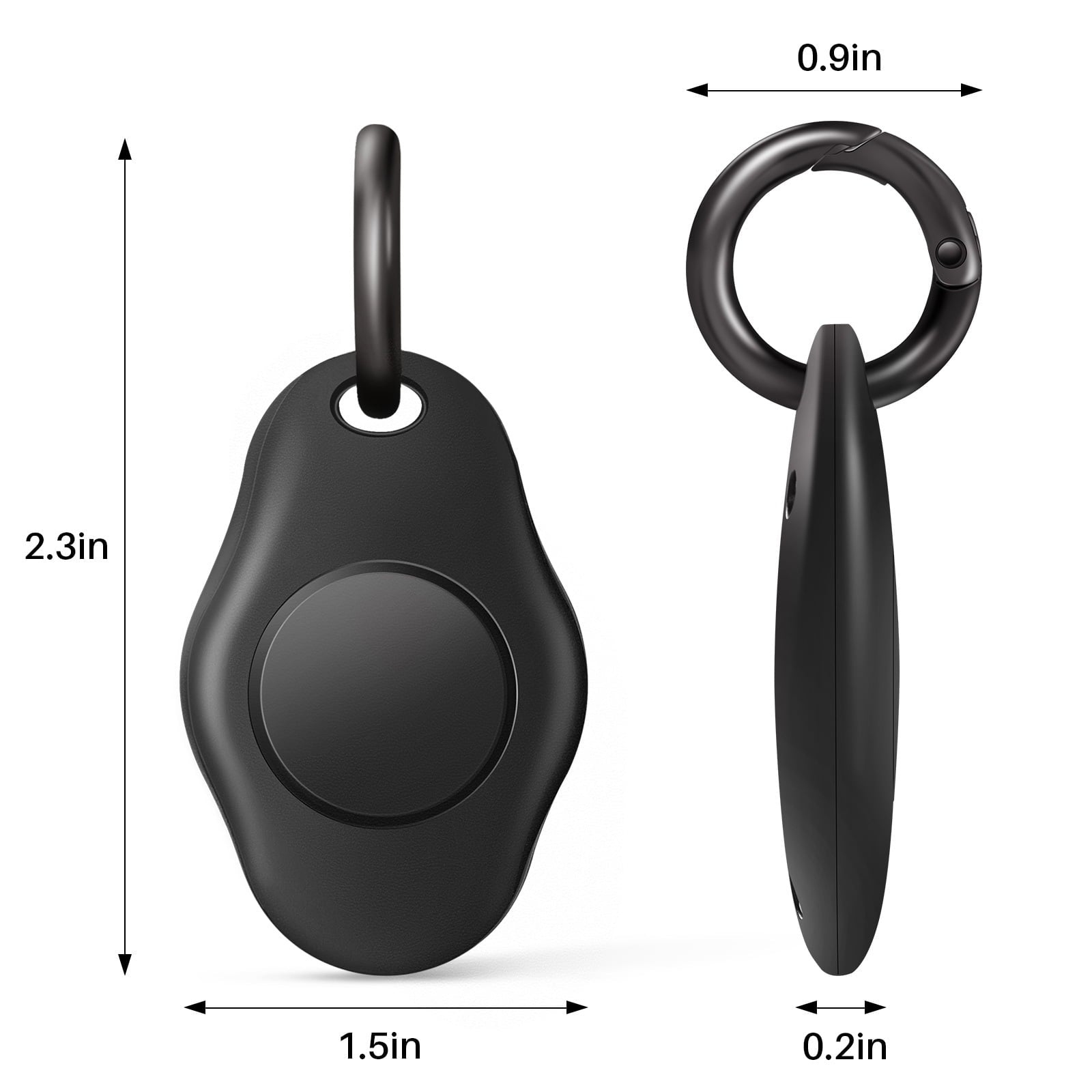 [4 Pack] AirTag Holder Keychain, IPX7 Waterproof Protective Air Tag Holder, Dropproof AirTag Keychain Cover, Full-Body Shockproof, Anti-Scratch, AirTag Case for Keys, Black