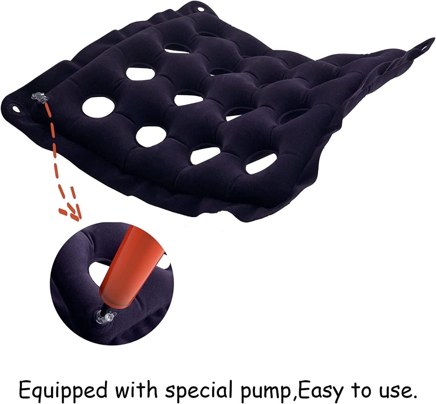 Tutuviw Cushion Sores Bed Sore Cushions for Butt Pressure Sore Cushions Bed Sores Treatment Buttocks Pillow with Inflatable Pump-Beige