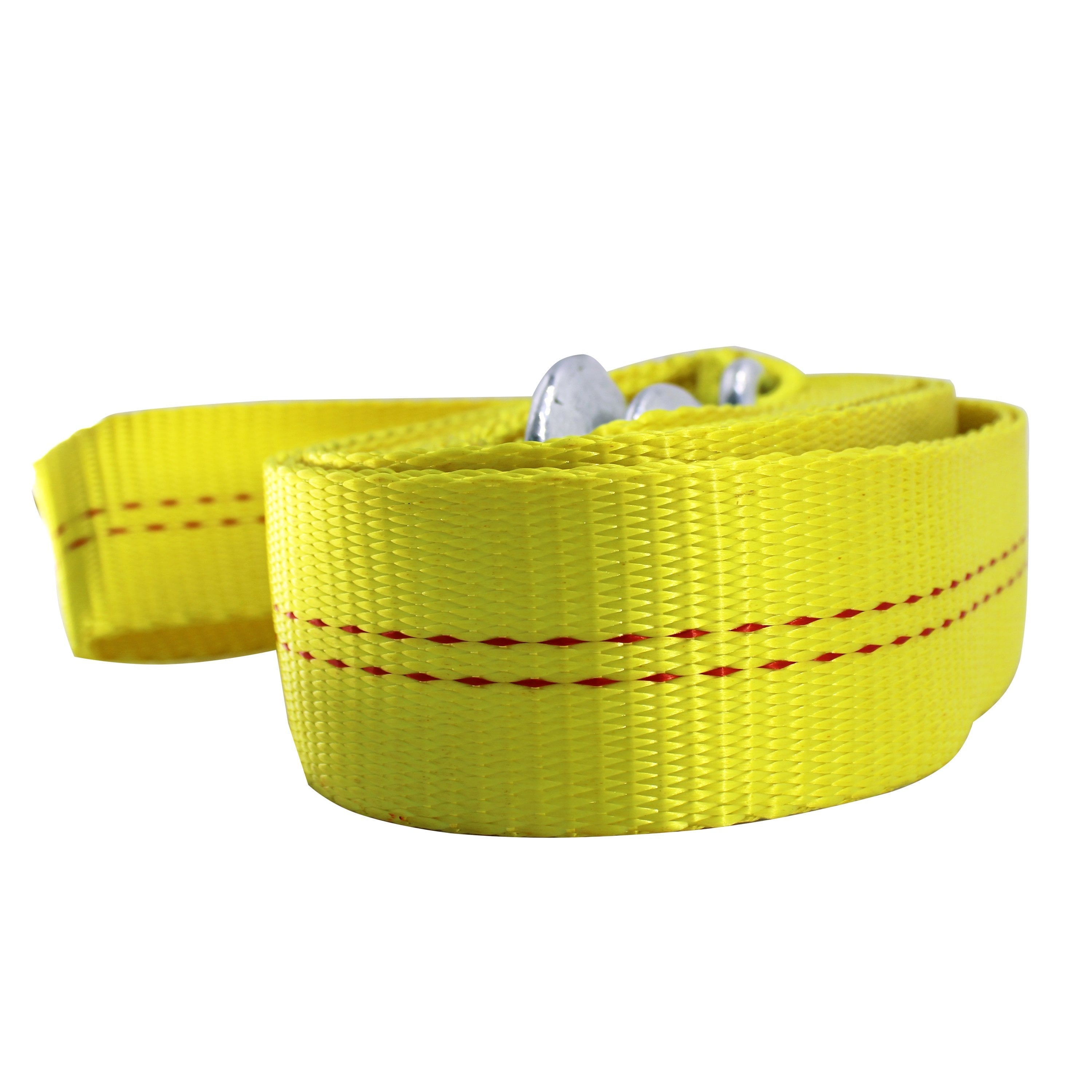 HFS (R) 4.5 Ton 2 inch x 20 ft. Polyester Tow Straps Ropes with 2 Hooks 10000lbs