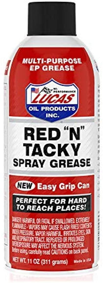 Lucas Red N Tacky Spray Grease 11 ounce easy grip can