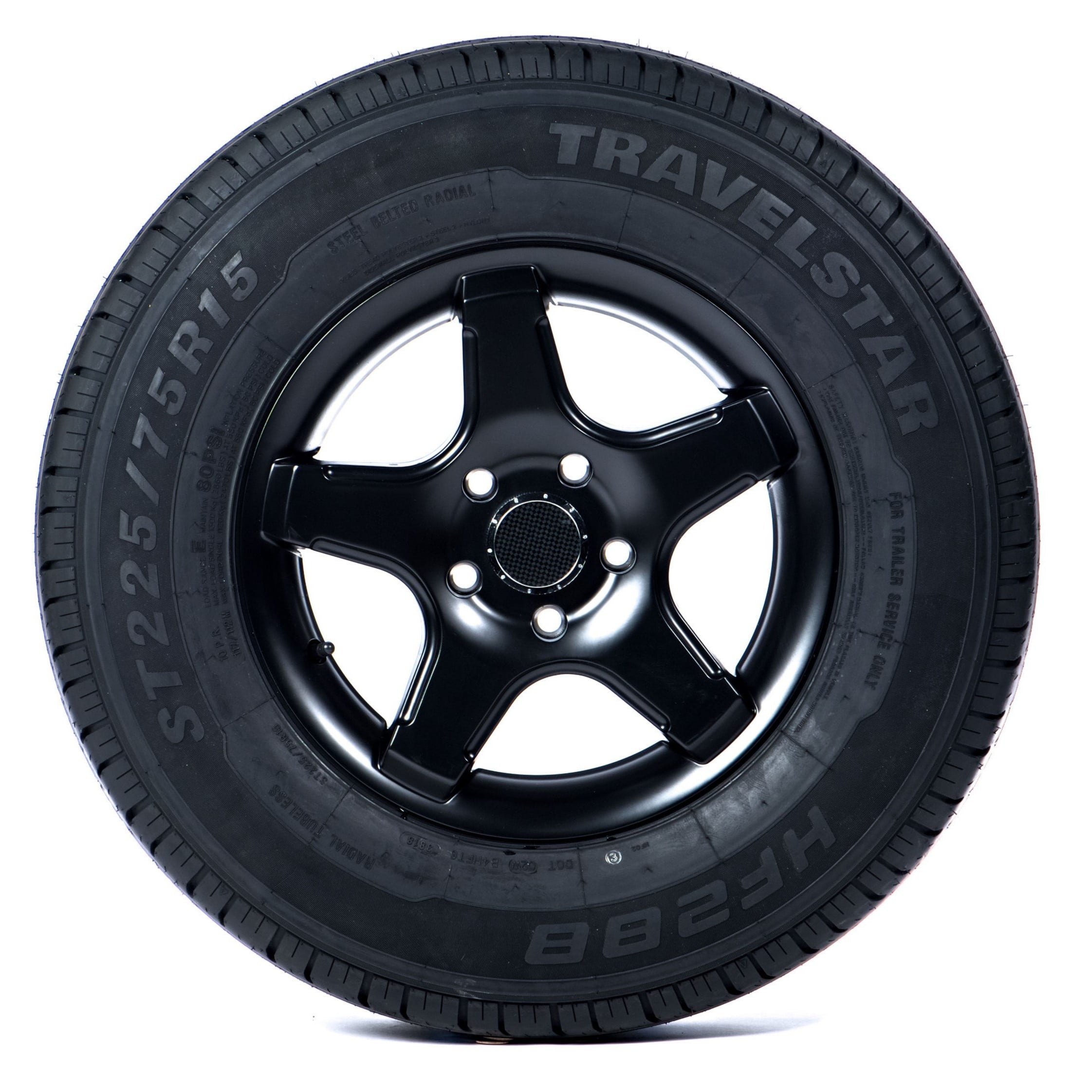 Travelstar HF288 ST205/75R15 8 Ply 107M Load Range D Radial Trailer Tire - ST 205/75/15 205/75R15 (Tire Only)