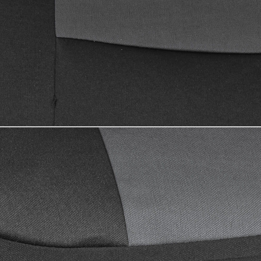 BDK PolyPro Car Seat Covers Full Set, Charcoal Gray Two-Tone Front and Rear Split Bench Seat Covers Fits select: 1997-2022 FORD F150, 1999-2022 CHEVROLET SILVERADO