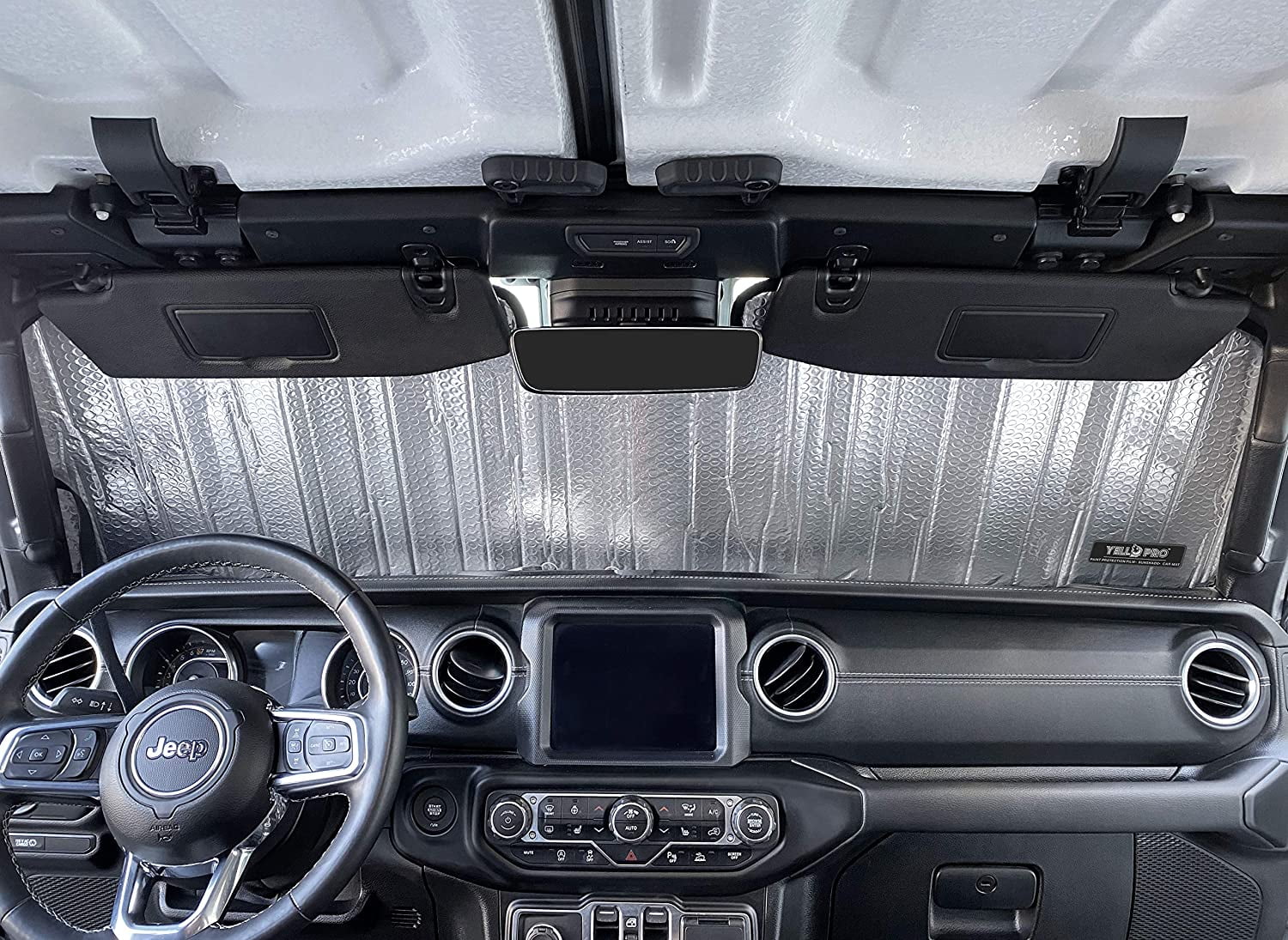Front Windshield Sunshade for 2020-2023 Jeep Gladiator Pickup - Adaptive Cruise Control Sensor