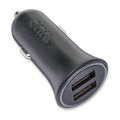 onn. Dual-Port Car Charger, Black,LED power indicator, cell phone charger, charge an additional device at the same time,universal device. Friendly plug into car’s DC adapter.